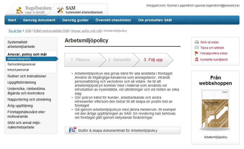 När du kommit till sista steget finns det en slutför och skapa dokumentmalls knapp som ger dig en dokumentmall.