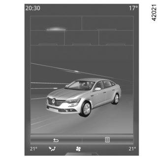 MULTI-SENSE (1/2) Systemet Multi-Sense påverkar, beroende på bil och valt läge, körningen, stämningsbelysningen, komforten och motorljudet: lägena Comfort, Sport, Eco och Neutral är förinställda och