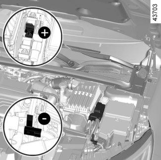 BATTERI: felsökning (4/4) 7 6 B 8 7 A 8 Batteri i bagageutrymmet Batteriet går inte att komma åt direkt.