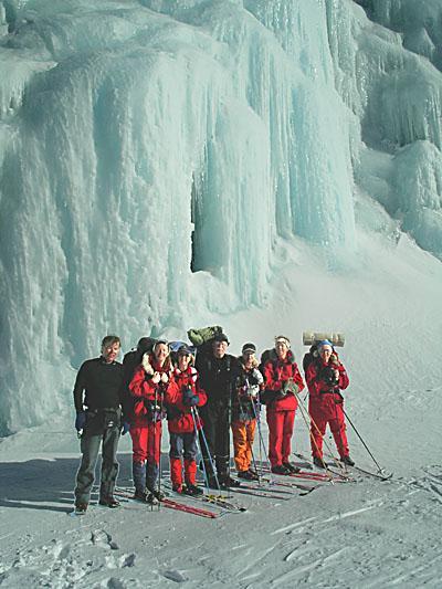 Gruppen vid isfallet