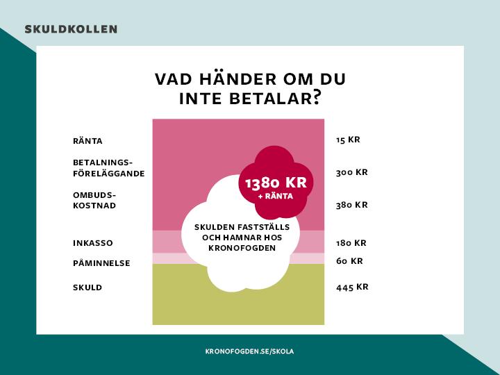 12. Fakturan går vidare till Kronofogden Om du inte betalar till inkassoföretaget så kan företaget vända sig till Kronofogden, som då kan hjälpa företaget att få betalt.