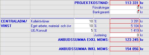 PLX så har vi också ärvt en förberedd Slutsida med text, värden och formler. 1. Klicka på Slutsida.