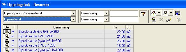 6 Lär dig mer om BidCon BYGG 6.2 Resurser Resurs är ett av de mest grundläggande begreppen i programmet. Det är av resurser som produktionsresultat byggs upp.