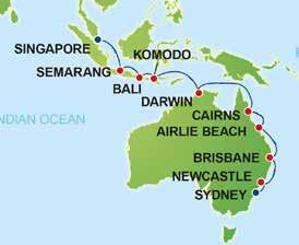 PRELIMINÄRA FLYGTIDER Kryssning Singapore till Sydney Australien och Stora Barriärrevet DAG FLYG TIDER FLYGTID 9 nov Stockholm - Singapore 09.10-06.15+1 14h05 9 nov Köpenhamn - Singapore 12.30-07.