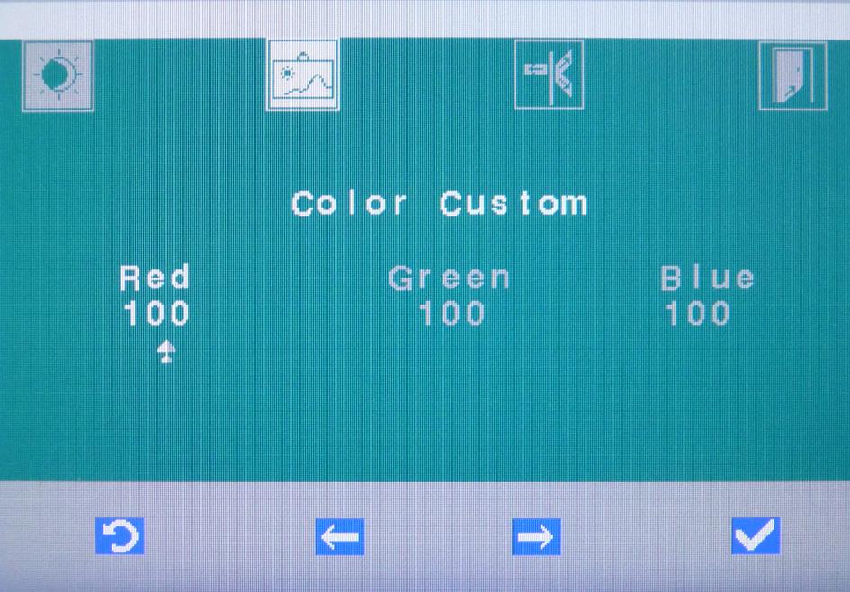 Använda de förinställda RGB-värdena (alternativet Preset Mode ) Välj förinställningen Neutral (neutral), srgb (standard-rgb), Reddish (rödaktig) eller Bluish (blåaktig).