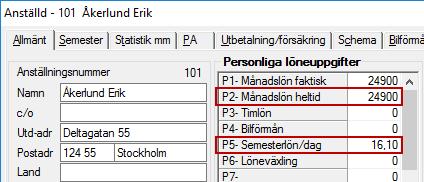 Avrunda intjänade dagar uppåt till närmaste heltal Om du enbart vill redovisa semesterdagar i heltal och låta programmet avrunda dagarna uppåt ska du fylla i detta alternativ.