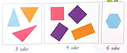 83 Bildmodeller av de geometriska objekten förekommer i stor utsträckning i Singma matematik 1A och återfinns i nästan alla uppgifter. Bildmodellerna är genomgående helfärgade i en färg.