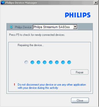 2 Starta Philips Device Manager från Start > Program >
