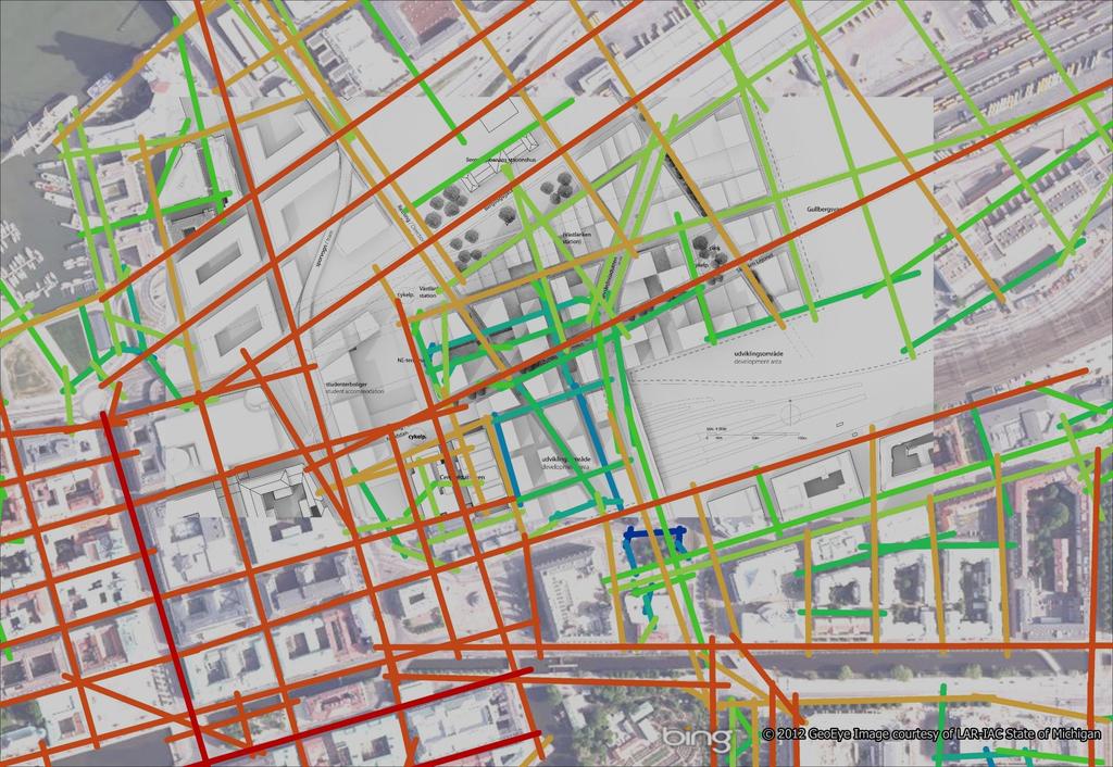 Kontinuerlig förlängning av Bergslagsgatan till Skeppsbrostråket tillgängliggör Regionens hus Med föreslagen lokalgata synliggörs Regionens hus/bergslagsbanans stationshus som landmärke in i