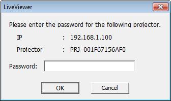 Men inmtning av lösenord krävs om autentiseringslösenord har angetts för projektorn. För att avbryta anslutningarna, klicka på [Connect cancel (Avbryt anslutning)].