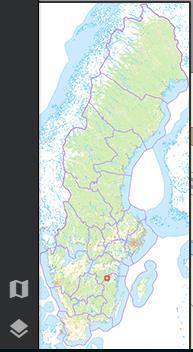 ZOOMNIVÅ Zooma in eller ut på kartan med hjälp av dessa knappar. (Figur 11. Verktyg för zoom.) Klicka på siffran som symboliserar den zoomnivå du befinner dig på för att öppna slidern.