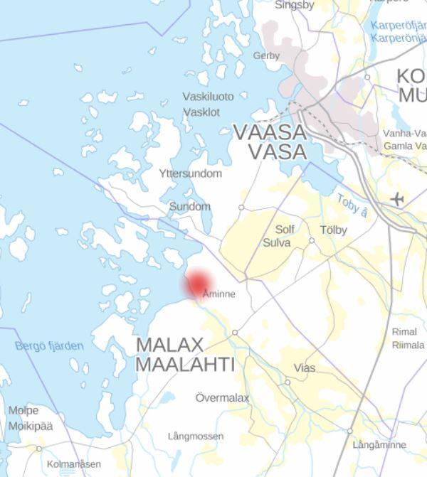 2. PLANERINGSOBJEKT OCH INFLUENSOMRÅDE Planläggningsområdet är beläget i Åminne, Malax.