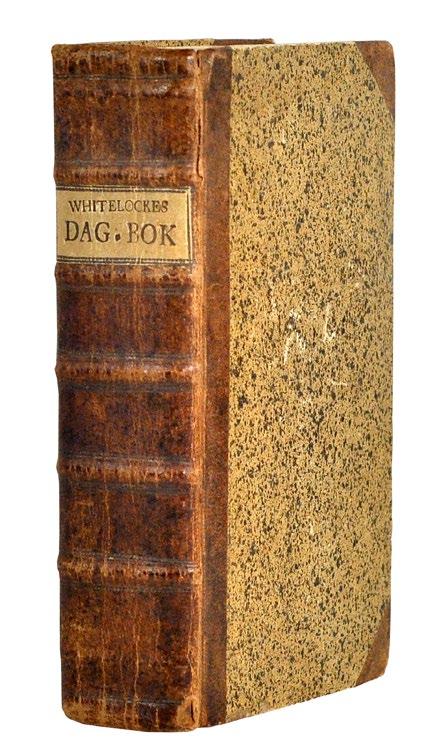 25. 25. WHITELOCKE, B. Dag-bok öfver dess ambassade til Sverige, åren 1653 och 1654. Öfversatt ifrån engelskan. Uppsala, J. Edman, 1777. 8:o. (8),792 s.