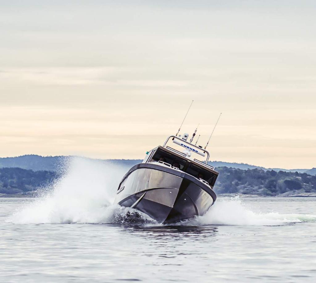 Swede Ship 40 - En exklusiv, snabb, tyst, sjövärdig och praktisk aluminiumbåt med exceptionella manöveregenskaper.