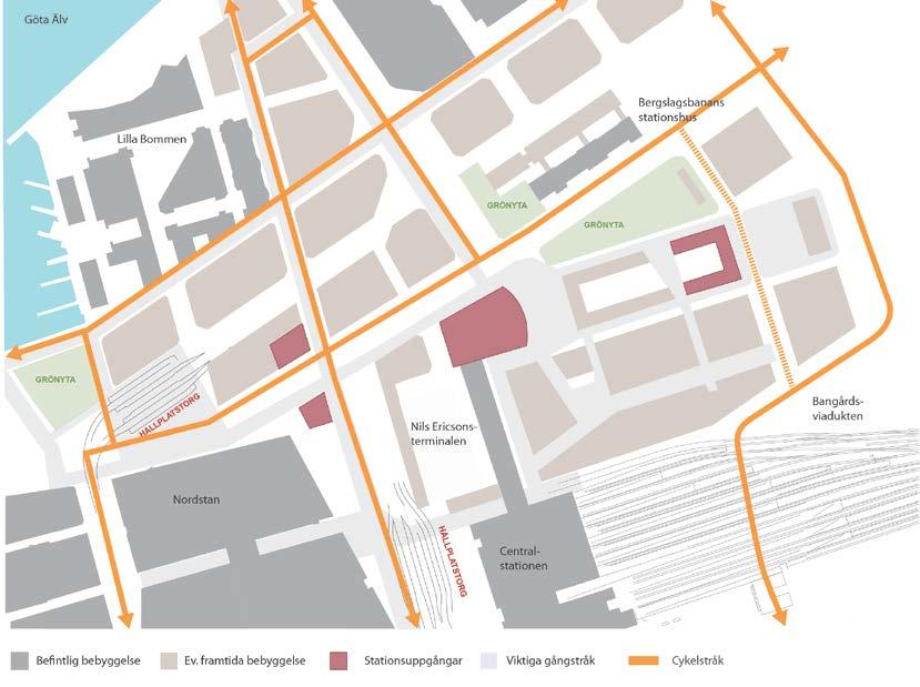 Göta älv bron: 3700 cyklister Hamnstråket: 1200 cyklister Från öster, Kruthusgatan/Gamlestan: 1500 cyklister Nils Ericsongatan: 4000 cyklister (uppskattad siffra) (källa Trafikkontoret, 2013) Det