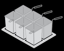 Portionsbehållare med handtag Perforerade portionsbehållare med ram, 6 st. modell : Art.nr 60.71.