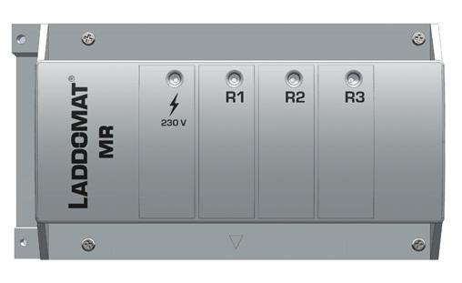 Laddomat MR är en reglerutrustning med separat Anslutningscentral (AC) med totalt 3 reläer