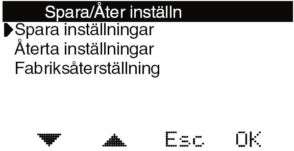 Tryck OK för att aktivera menyn och sedan pil ner/upp och OK ännu en gång för att ändra kalibrering. Inställbara värden är -10 +10 C. Fabriksinställning är 0.