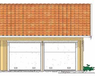 Kopplade sidobyggnader : (Fristående garage enligt separat broschyr och leveransbeskrivning.) Inv.