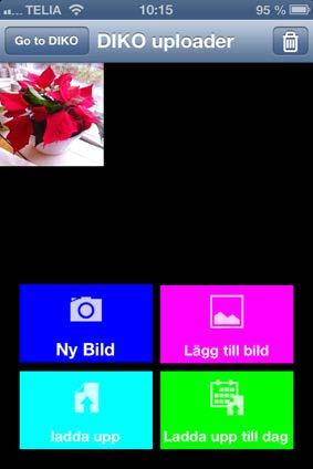 Ladda upp bilderna till DIKO