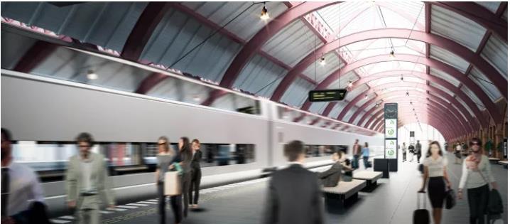 Tågtyper 2030 ett tredje tågsystem Flygtåg: 900 sittplatser