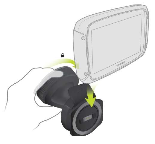 Läs instruktionerna om hur du placerar din enhet innan du installerar din TomTom Rider.