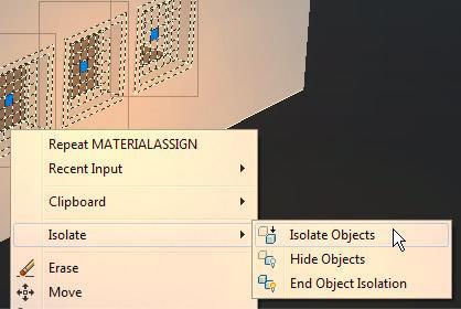 Välj Isolate > Isolate Objects. 14.2.