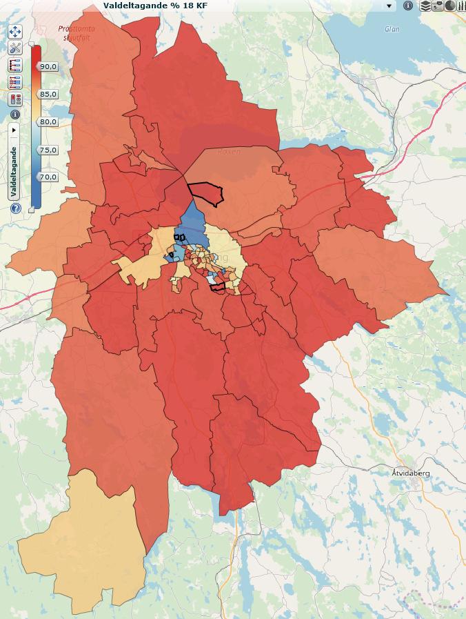 Förtidsröstning Från den 22 augusti fram till valdagen den 9 september var det möjligt att förtidsrösta. I Linköpings kommun fanns det 23 lokaler för förtidsröstning.