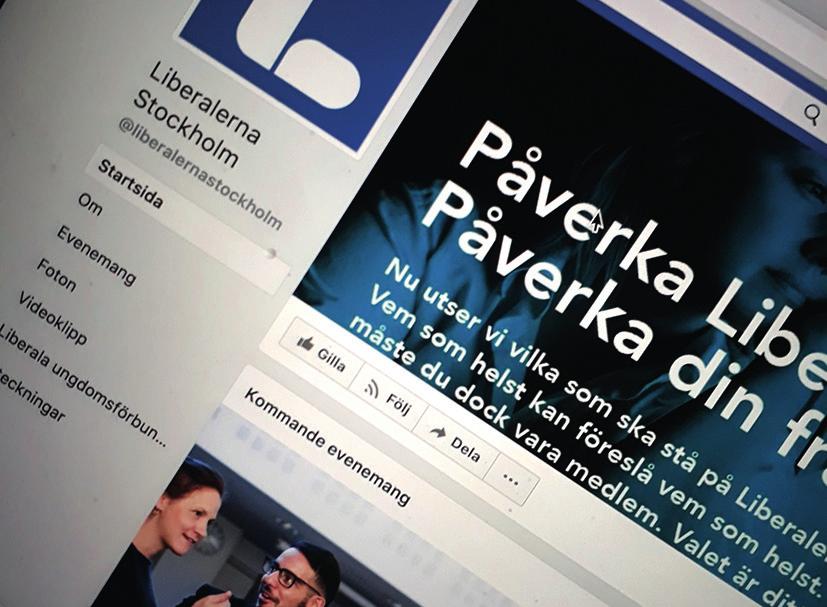 FRÅN TORGET TILL NÄTET Sociala medier Vi arbetar enligt Liberalernas strategi för sociala medier.