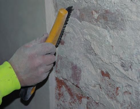 6. Underhåll av offerputs med Thermosilit De ytor som vittrar starkt och