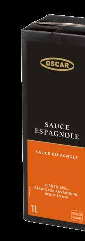 : 01904 VILTSÅS Reducera Sauce Espagnole till två tredjedelar och smaka av med exempelvis blåmögelost, vinbärsgelé, OSCAR Viltfond,