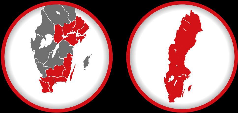 Våra geografiska marknader Entreprenad
