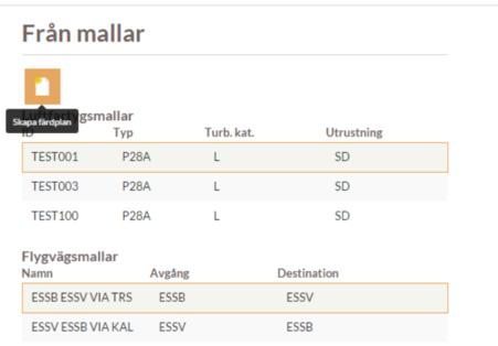 16.0 D-2016-059047 9(19) 5.1.2 Kopiera en befintlig färdplan Klicka på Färdplan Besvarade/Obesvarade eller Arkiverade Markera önskad färdplan och klicka på knappen Skapa färdplan.