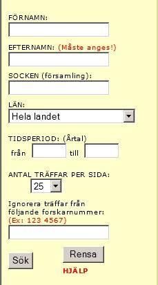 Sök i DISBYT Finn och byt släktuppgifter! DISBYT ger dig möjlighet att söka efter dina förfäder. Du får också kontakt uppgifter med andra släktforskare som forskar på samma personer som du.