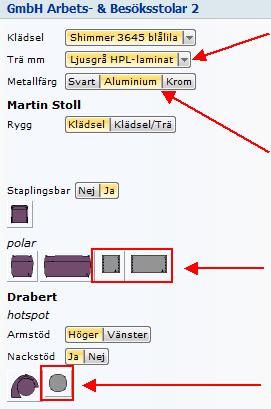 GmbH Arbets- & Besöksstolar 2 Denna komponentflik har utökats med tre bord.