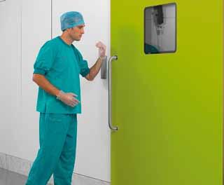 Röntgen- och operationsdörrar Med blyinlägg i dörrblad och karm ger Thermods röntgendörrar ett skydd mot skadlig strålning.