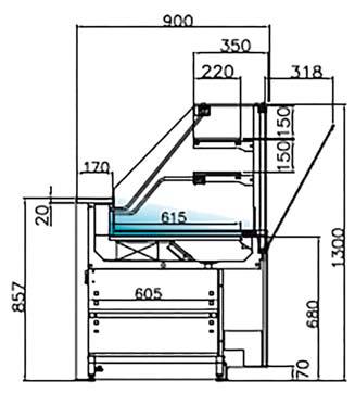 st ingår Solid hylla 2-plan /m 350:- Produktavdelare låg på rostfria ben st 375:- Hjul 4st/6st (6st