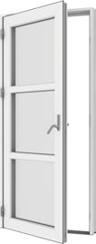 VELFAC Classic Terrassdörr Terrassdörren öppnas genom att handtaget vrids upp till vågrätt läge och dörren skjuts utåt eller inåt beroende på dörrtyp.