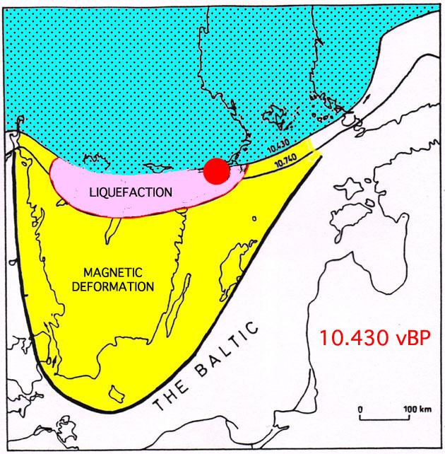 6 jordbävningar inom 90 år i Mälardalen (10.490 10.400 vbp) år magnitud epicenter 10.