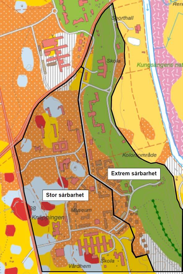 4.1.3 Sårbarhetszonering I takt med att kunskapen om Ulleråkers hydrogeologiska förutsättningar har ökat har också den så kallade sårbarhetszoneringen fortlöpande reviderats för att avspegla rådande