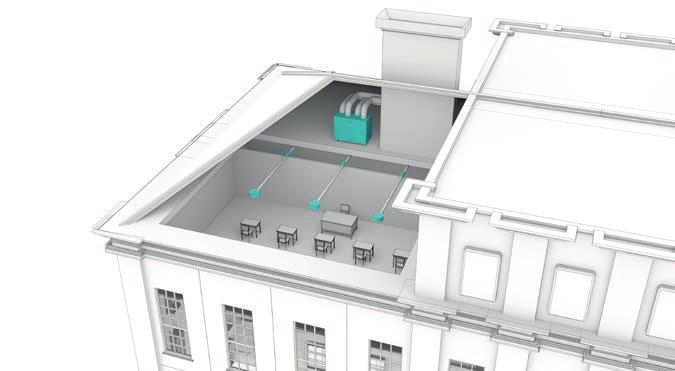 SKOLOR Betydelsen av ett gynnsamt inomhusklimat i skolor kan knappast överskattas här formas vår nations framtid. Samtidigt ställer skolbyggnader speciella krav på ventilationen.