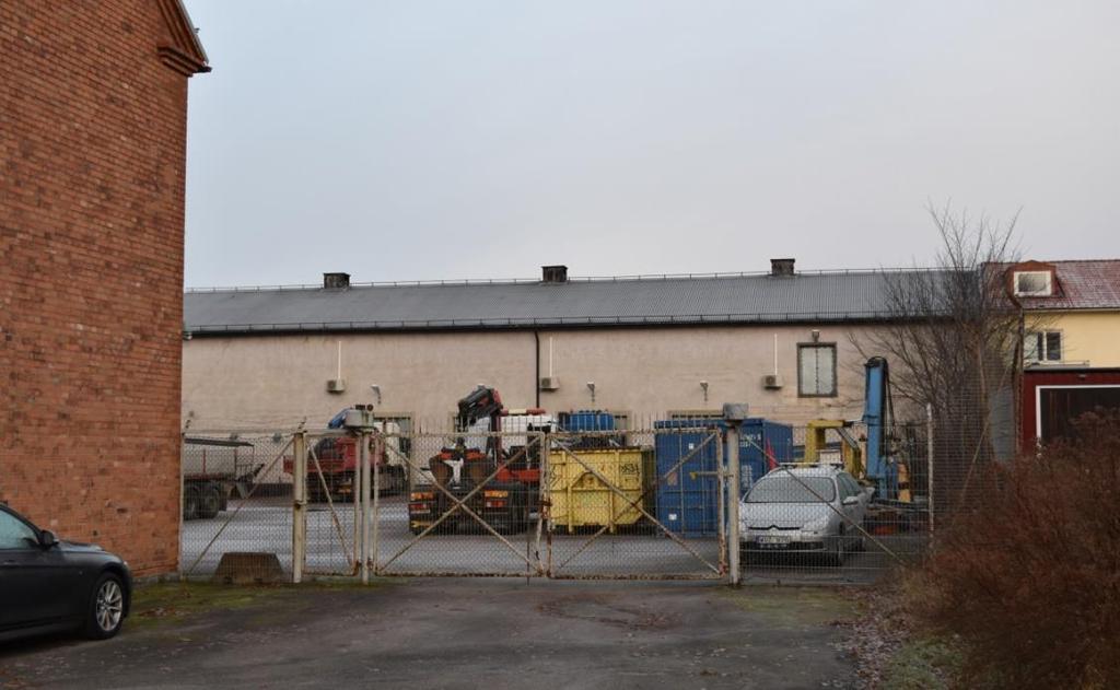 Företaget Asfalt & Mark, fasad mot Kyrkogatan 12 och Storgatan, Parkplan