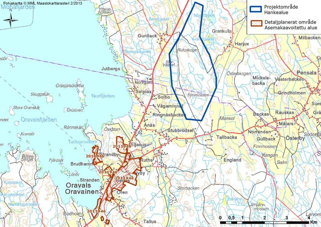 11 (17) Fig 10 Placering av planeringsområdet i förhållande till närmaste detaljplaner Skyddsområden och andra värdefulla områden Enligt Museiverkets