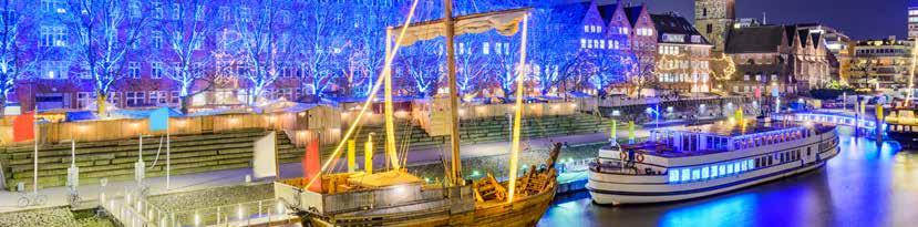 Bremen julmarknad 4 dagar 3 275:- Bremen ligger vid floden Weser och har cirka en halv miljon invånare. Staden utgör på egen hand Tysklands minsta delstat.