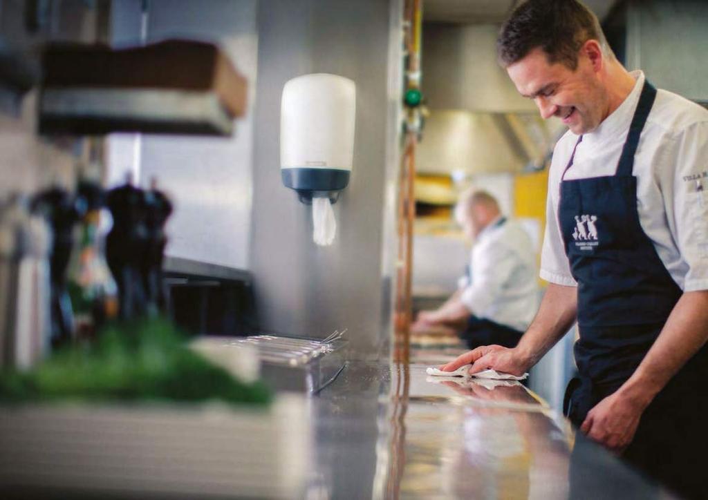 Torkrullesortiment Restaurang, kök, industri och hälsovård Den som använder papper i sitt arbete ställer höga krav på att det presterar som det ska och