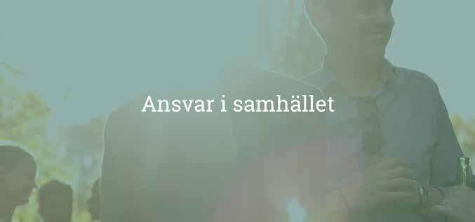 Vårt ansvar sträcker sig ända från våra leverantörer till våra slutkonsumenter, från humlefältet till
