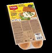 Ciabatta Rustica, 200 g (4 x 50 g) ENERGI kj 1150 kcal 274 8,1 g 1,0 g 40 g 3,7 g 8,9 g 5,8 g 1,0 g Ingredienser: surdeg (rismjöl, vatten/ vann), majsstärkelse/maisstivelse, rismjöl, vatten/vann,