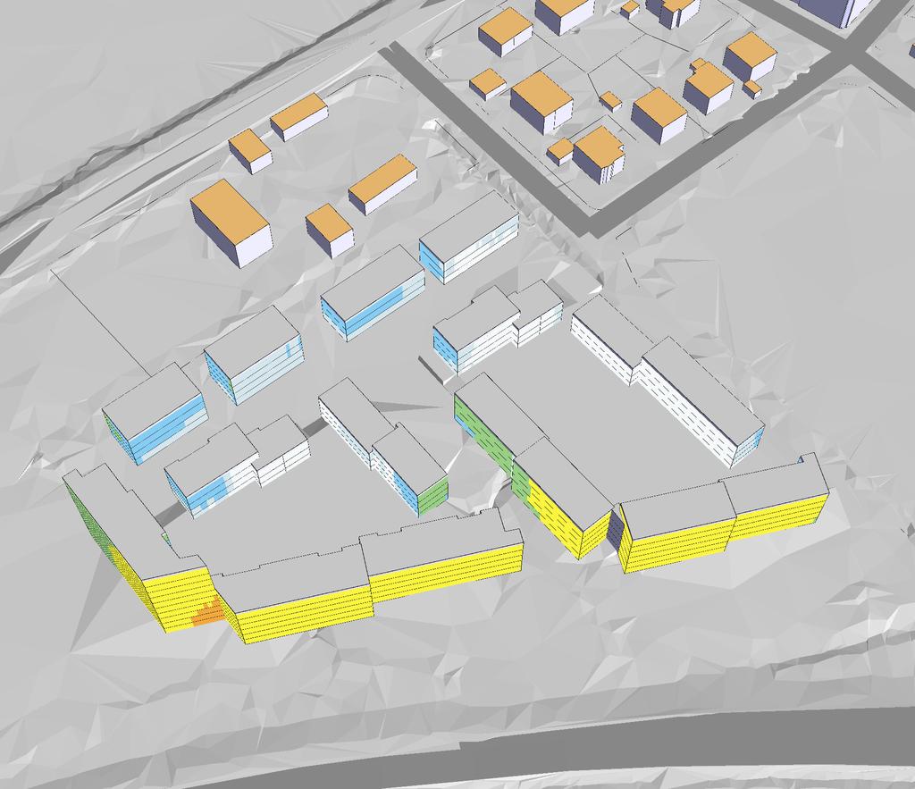 BULLERKARTA Vägtrafikbullerspridning Karlstadhus AB Sandbäcken Beräkning baserad på nedanstående trafikuppgifter: E18: tung trafik hastighet 91 km/h Sandbäcksgatan: tung trafik hastighet 50 km/h Även