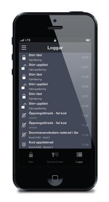 lägenhetsdörr. APPEN APTUS HOME är Aptusportal Styra i mobilläge.