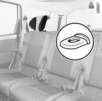 NACKSKYDD BAK A 1 B Användningsläge Höj upp nackskyddet så mycket det går och sänk sedan ner det, tills det spärras. Borttagning Tryck på spärrarna 1 och dra ut nackskyddet.